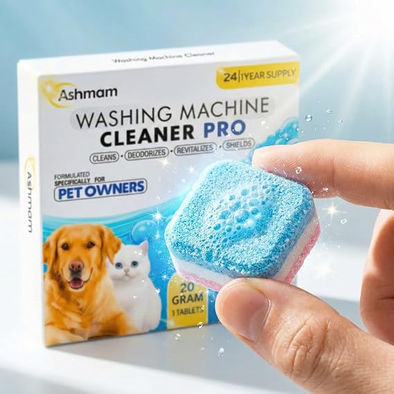 Washing Machine Cleaner Tablets, 24 Pack 1 Year Supply Deep Clean Washer Cleaner for Front Load & Top Load HE Machines, Removes Odor & Residue, Lavender Fresh Scent, Septic Safe