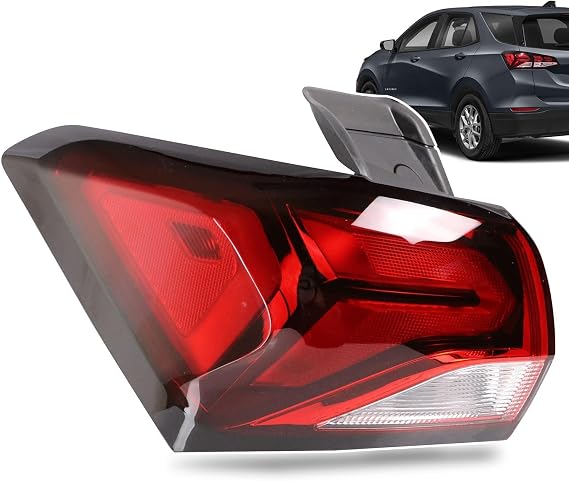 Tail Light Compatible With 2022 2023 2024 Chevy Equinox Outer Left Side | Halogen,Driver side taillight,Rear light,Replace 85132581