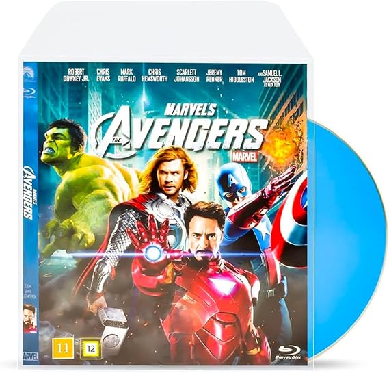 Tarifold Blu-Ray Storage Sleeves with Closing Flap & Cover Space, 50 Pack | Holds Blu-ray Disc, Booklet and Cover Art, Durable 120-Micron Polypropylene, Scratch Resistant, Saves up to 70% Storage Space