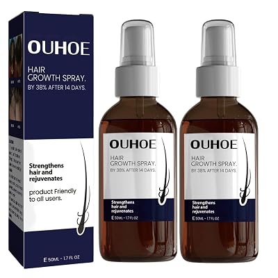 2PCS Ouhoe Hair Growth Spray and Hair Serum - Hair Enhancing Oil for Men and Women, Boosting Growth by 38%
