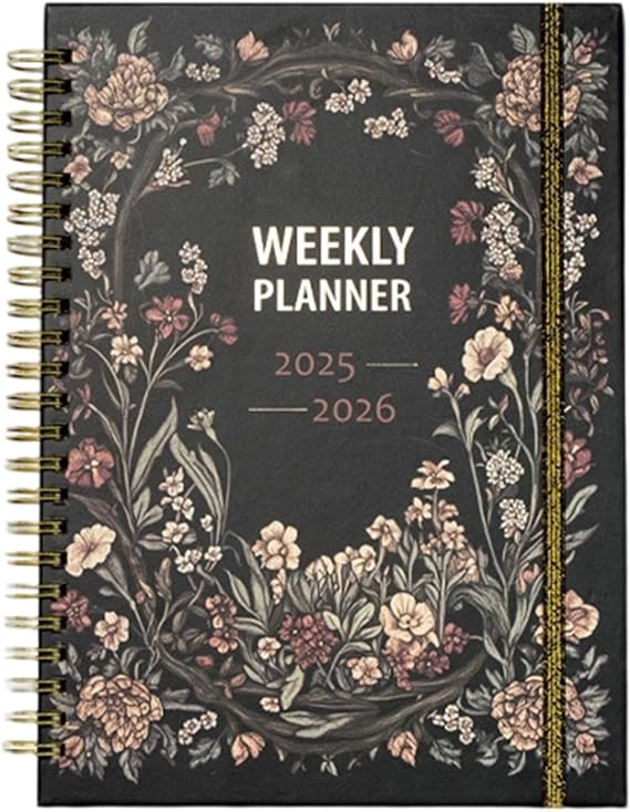 2026 Twin Coil Binding Planner 52 Weeks Weekly Monthly Planner Notebook with Pocket for Plan Appointment Management Creative Journaling