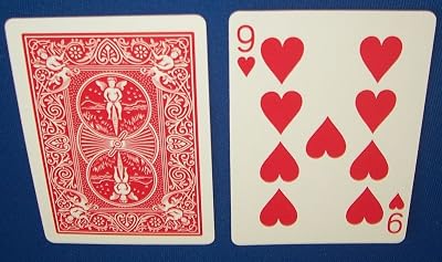 Red Back Bicycle Playing Card Force Deck Hearts, 9