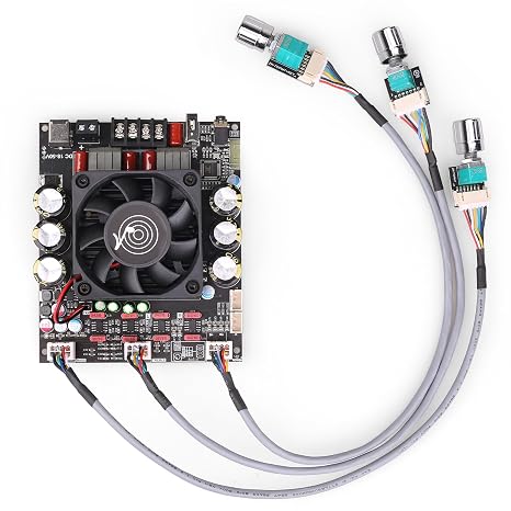 ZK-3002T 300W+300W Stereo Power Amplifier Board with TPA3255 Chip & Bluetooth 5.0 | 18-50V Wide Voltage Input | AUX/USB/Bluetooth Multi-Mode | HiFi Audio for DIY Speakers