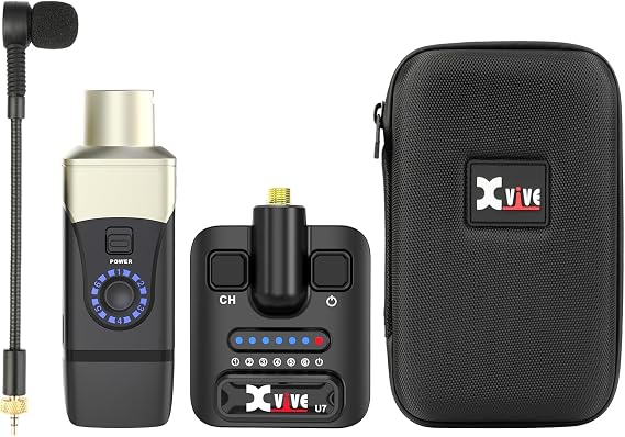 Xvive XV-U8 Wireless Acoustic Guitar System with 2.4GHz Guitar Transmitter and Receiver