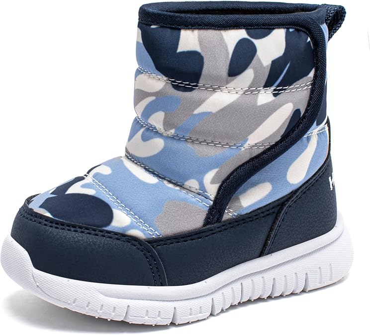 HOBIBEAR Boys Girls Toddler Snow Boots Waterproof Slip Resistant Outdoor Winter Shoes(Toddler/Little Kids/Big Kids)
