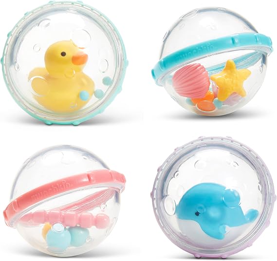 Munchkin Float & Play BubblesTM Baby and Toddler Bath Toy, 4 Count