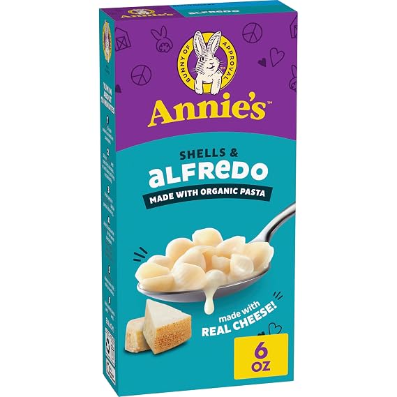 Annie's Shells & Alfredo, Organic Pasta and Real Cheese, 6 oz