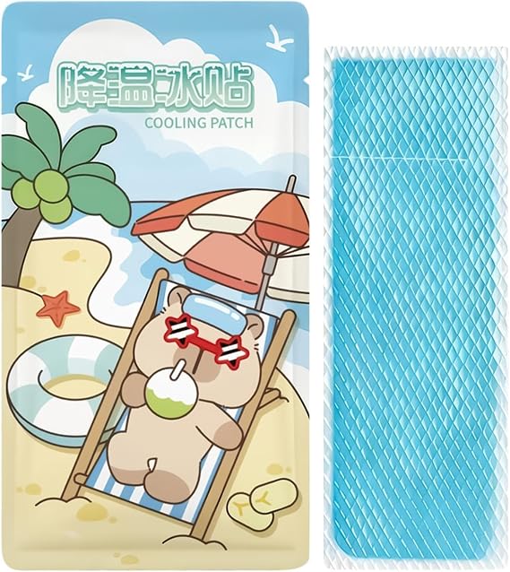 Cooling Patches for Kids 2 Pieces Gel Pads Cool Sheets | Cooling Instant Ice Packs for Sleeping Overheating Sunburn Sports Travel Outdoor School Summer Home Camping Hiking
