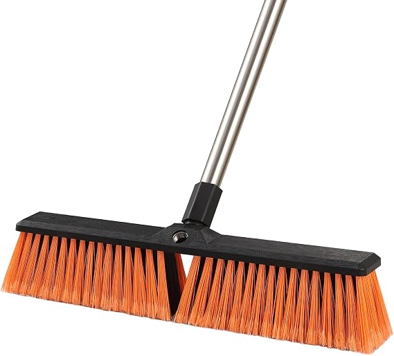 Mitclear Garden Broom,Yard Brush Heavy Duty Outdoor Long Handle 64IN