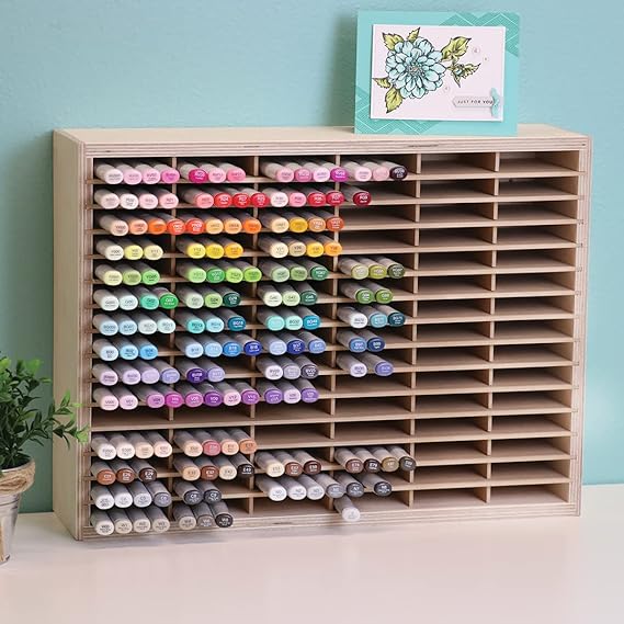 Stamp-n-Storage Full-Set Marker Holder - Stores up to 360 Markers - Wall Mount - Birch Plywood,