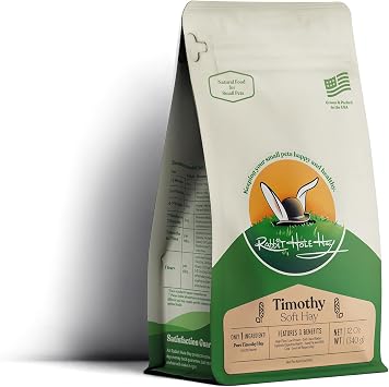 Rabbit Hole Hay - Ultra Premium Soft Timothy Hay for Small Pets - 12 oz Bag - Fresh & Soft