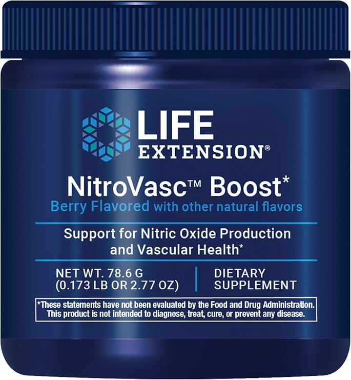 Life Extension NitroVasc Boost, Nitric Oxide Support, 30 Servings