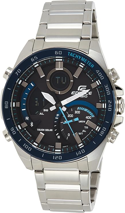 Casio ECB-900DB-1BDR Wristwatch, Grey-Navy Blue, Standard