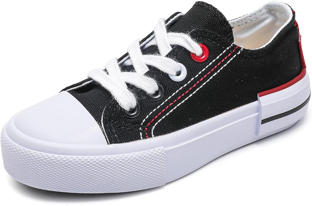 Kids High Tops Boys & Girls Lace-up Canvas Child Sneakers White