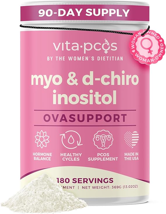 40:1 Myo & D-Chiro Inositol Supplement for Cycles & Fertility, 180 Servings | 2000mg Myo-Inositol & 50mg D-Chiro for Smoothies, Tea & Beverages - USA Made 13.02oz Powdered Inositol for Feminine Wellness