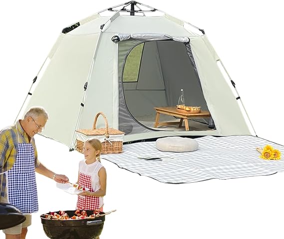 Camping Outdoor Tent 2-3 Person Waterproof Foldable | Auto-Open Camping Tent for Outdoors for Mountaineering Picnic Hiking Backpacking Adults Teens Couples Friends