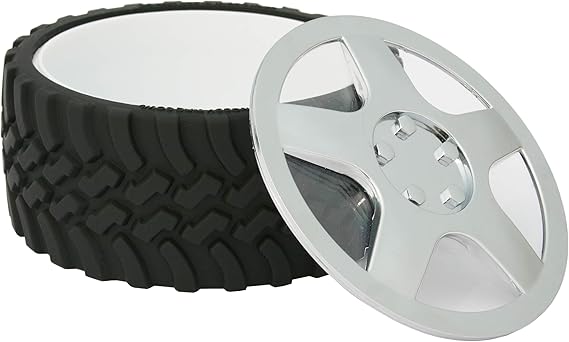 Knobby Tread Rubberized Tire Candy Dish, Popcorn and Ice Cream Bowl for Motor Enthusiasts, Office, Man Cave, Workshop, Home and Outdoor Use