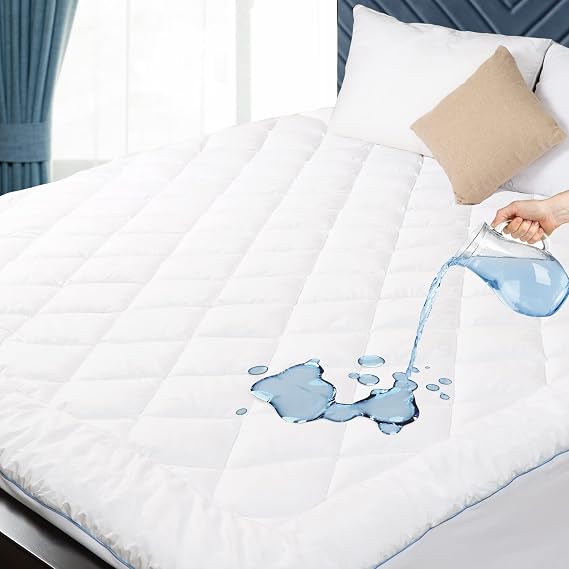 Cal King Waterproof Mattress Protector, Cotton Cover, Deep Pocket