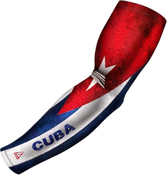 B-Driven Sports Sleeve Pro-Fit - Patriotic Arm Sleeve - USA, Cuba, Mexico, Israel, Canada, Venezuela, Dominican Rep. - Single