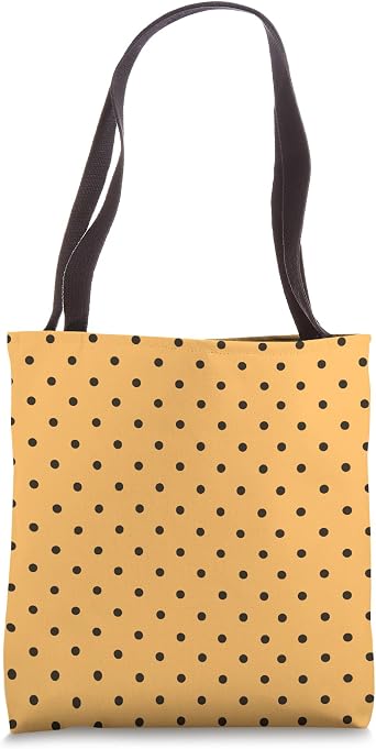 Pastel Orange Black Boho Tiny Polka Dot Pattern Minimalist Tote Bag