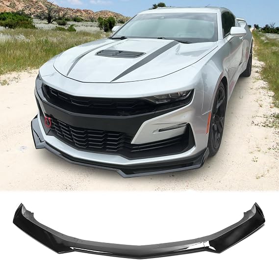 FREEMOTOR802 Front Lip Fits 2016-2024 Chevrolet Camaro (Not ZL1), 1LE Style, Gloss Black
