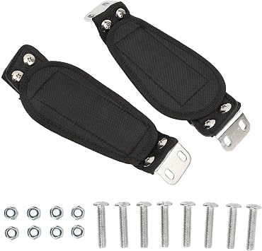 Mountain Board Foot Holder, Adjustable Feet Holding Fixing Band with Metal End Clips, Hook and Loop Strap for Kiteboard Electric Scooter Longboard Snowboard