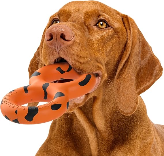 Goughnuts - Virtually Indestructible Dog Pull Toy, Durable and  for Tug of War with Medium and Large Dogs - Rubber for Aggressive Power Chewers Like Pit Bulls, Labs, and German Shepherds