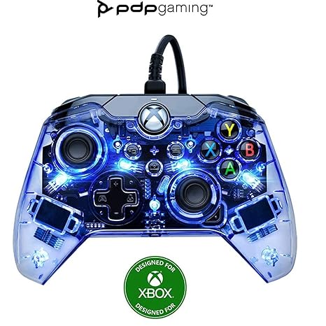 PDP Afterglow LED-Gamecontroller kabelgebunden RGB-Farblichter USB-Anschluss Audiosteuerung Gamepad mit dualer Vibration Xbox Series X|S Xbox One PC