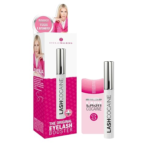 Lashcocaine® Professional Eyelash Serum Eyelash Booster Svenja Walberg® Includes Measuring Cards for Visible Success