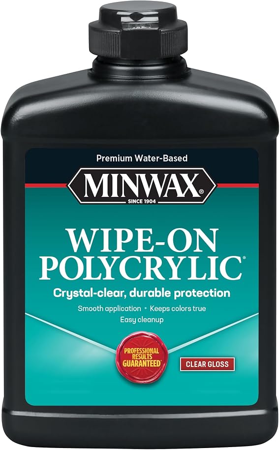 Minwax Water-Based Wipe-On Polyurethane, Gloss, 1 Pint