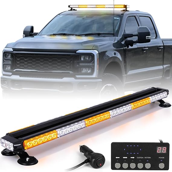 LINKITOM 37.5" 78 LED Strobe Flashing Light Bar w/Controller for Truck