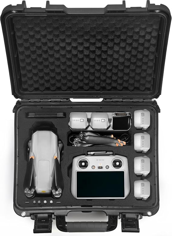 LEKUFEE Waterproof Carrying Case for DJI Air 3S,Air 3 Drone,Fly More Combo,DJI RC Pro 2/ RC 2/RC N3/N2 Remote Controller and Accessories(Case Only)