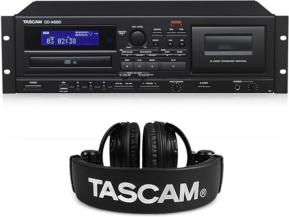 TASCAM Rackmount Recorder Combo (CD-A580) and Studio Headphones