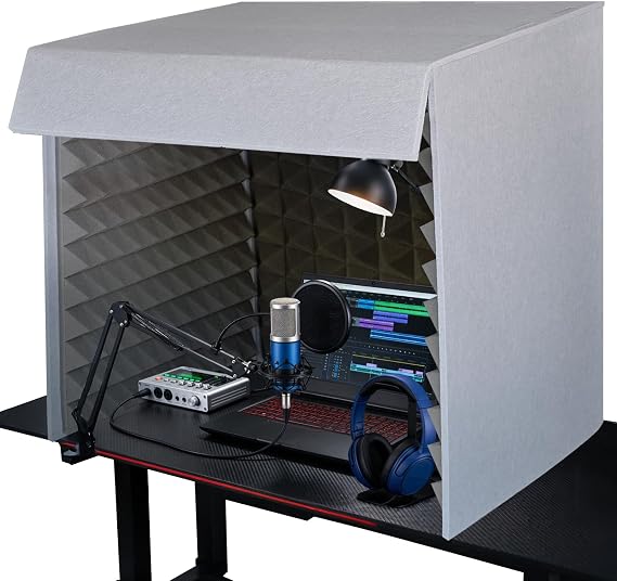 Portable Sound Proof Box, 23.6 Inch Large Professional Vocal Booth