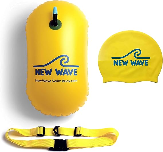 New Wave Swim Bubble and Cap Bundle - Yellow