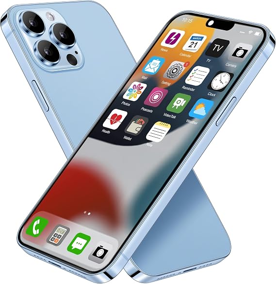 Dummy Fake Phone Model, Looks Like Real Phone Dummy Compatible with Phones 13 Pro Max, Prank Stuff Decoy Pear Non-Working Toy 13 Promax for Kids (Blue)