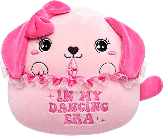 Ballet Plush Pink Ballerina Gift Dog Stuffed Animal with Ballet Tutu 9 Inch