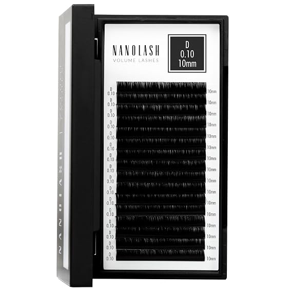 Nanolash Volume Lashes - false lashes for professional eyelash extensions, volume eyelash extensions (0.10 D, 10mm)