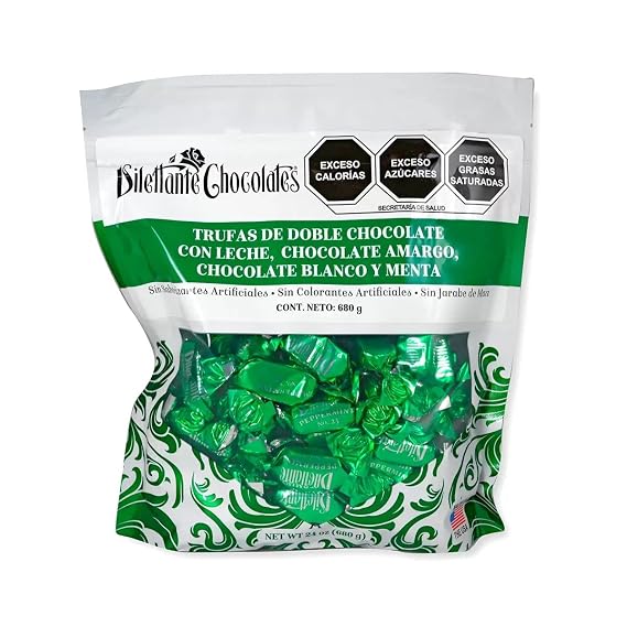Peppermint Double Milk Chocolate Truffle Cremes - Dilettante 24oz