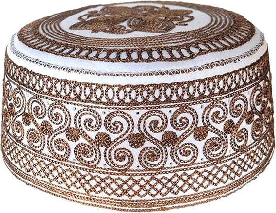 Cotton Embroidery Turban Hat for Men Breathable Kufi Hat EID RamadanHijabs Cap Arabian Skull Hat