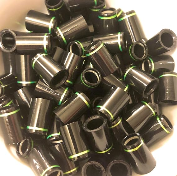 The Golf Club Trader (12) Premium Quality Iron Ferrules Black w/Green Ring 0.75" - .355 .370