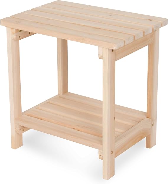 Shine Company Providence Rectangular Side Table Natural