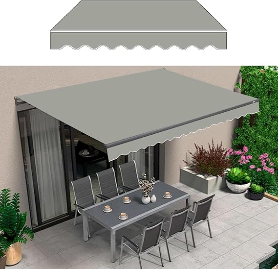 Sunsetter Retractable Patio Awning Replacement Fabric ,Replacement Awning Fabric,patio Covers For Shade And Rain,Waterproof Shade Sun Shade ,deck Cover Fabric,Canopy Deck Awnings Polyester,Frameless(1