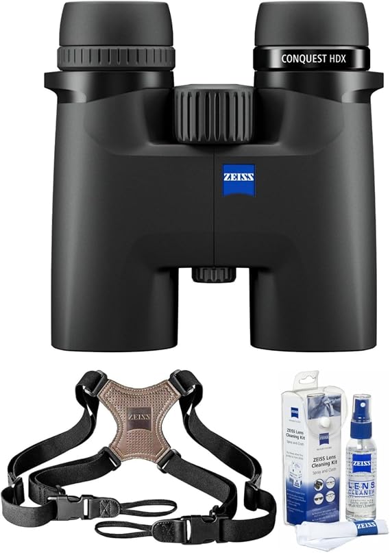 Zeiss Conquest HDX 10x32 Binocular Bundle (Black)