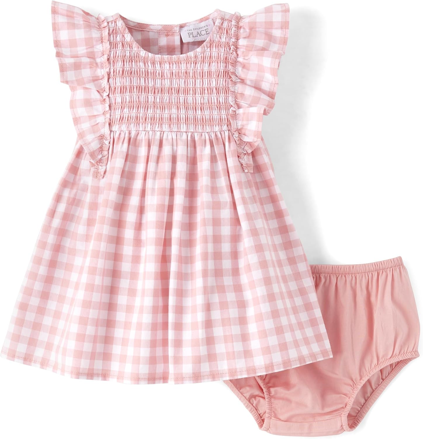 The Childrens Place Baby Girls and Newborn Ruffle Dressy Dress