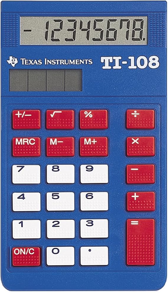 Texas Instruments TI-108 Solar Powered Calculator