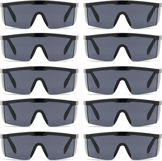 OWL Clear Safety Glasses for Men with Scratch Free, Double-sided Anti-fog, UV400 Protection Polycarbonate Lenses - 10 Pack
