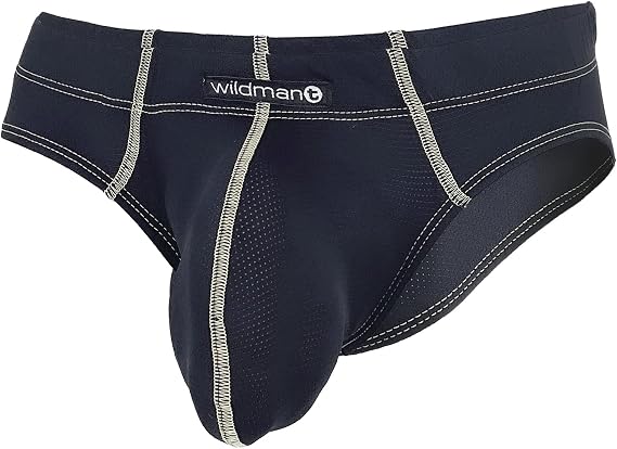 Wildmant Stitch Big Boy Pouch Brief - Yellow