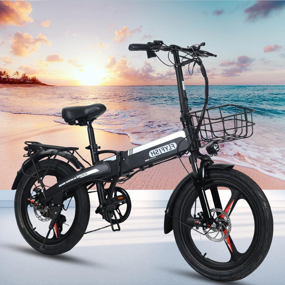 Model Certified, Electric Assisted Bicycle, Public Road Driving, No License Required, Folding Bicycle, Ultra Lightweight, 20 Inch Bicycle, Extra Thick Tire, Electric Bicycle, 20 x 3.0 Capacity,