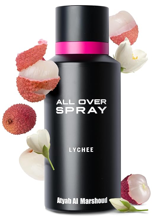 ATYAB AL MARSHOUD Lychee All Over Perfume Body Spray (125mL) - Unisex, Luxurious, Long-Lasting (Up to 24 Hours), Versatile Body Mist Fragrance for Men and Women